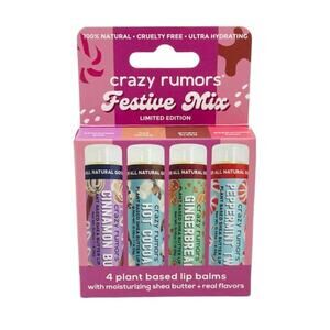 Crazy Rumors Festive Mix plant base lip balms